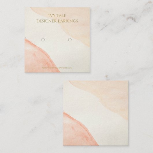 ニュートラパーソナライズされたルロゴイヤリング名刺 スクエア名刺 (正面/裏面)