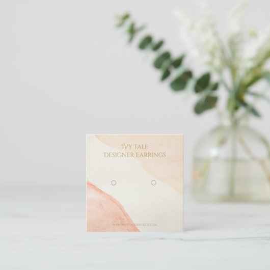 ニュートラパーソナライズされたルロゴイヤリング名刺 スクエア名刺 (スタンド正面)