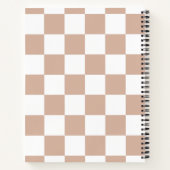 ニュートラパーソナライズされた市松模様にルバラ赤面ピンク ノートブック (裏面)