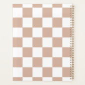 ニュートラパーソナライズされた市松模様にルバラ赤面ピンク プランナー手帳 (裏面)