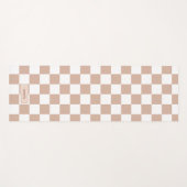 ニュートラパーソナライズされた市松模様にルバラ赤面ピンク ヨガマット (正面(横))