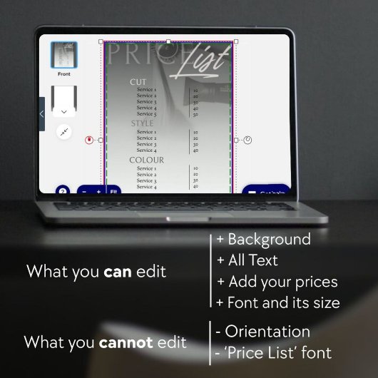 ニュートラミニマルル・グレー・ホワイト・サロン価格表/メニュー