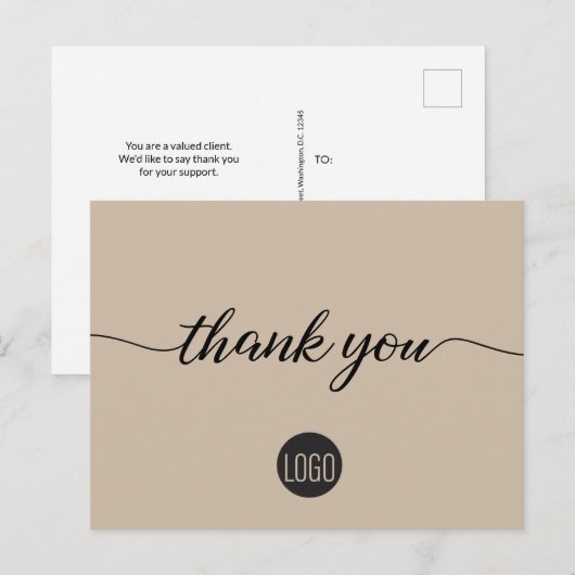 ニュートラミニマルル・ビジネスのロゴカスタム ポストカード (正面/裏面)