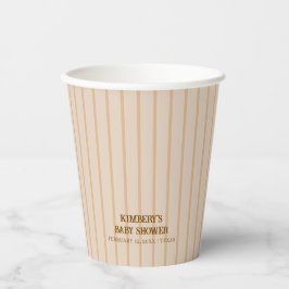 ニュートラミニマルルBoho素朴女性のカーボーイベビーシャワー 紙コップ