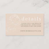 ニュートラモダンルエレガントベージュフローラ結婚詳細 エンクロージャーカード (正面)
