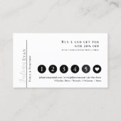 ニュートラモダンルエレガントベージュロイヤリティカード 名刺 (裏面)