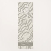 ニュートラモダンルストライプ抽象芸術クリーム刺激 ヨガマット (正面)