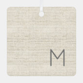 ニュートラモダンル男らしイニシャル、フルネーム メタルオーナメント (正面)