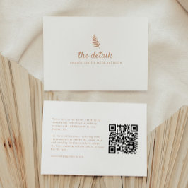 ニュートラモダンル結婚詳細QRコード エンクロージャーカード