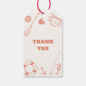 ニュートラモダンル魚釣りボーイ赤ちゃんシャワー ギフトタグ (裏面)