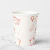 ニュートラモダンル魚釣りボーイ赤ちゃんシャワー 紙コップ (右)