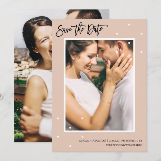 ニュートラモダンル・ドット写真の保存日付 セーブザデート (正面/裏面)