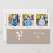 ニュートラモダンル・ミニマリスト7写真新年 シーズンカード (裏面)