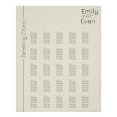 ニュートラモダンル・ミニマ結婚リストの座席表 ポスター (正面)