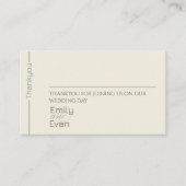 ニュートラモダンル・ミニマ結婚リスト プレイスカード (正面)