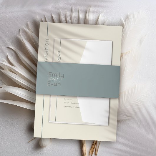 ニュートラモダンル・ミニマ結婚リスト 招待状ベリーバンド