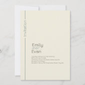 ニュートラモダンル・ミニマ結婚リスト 招待状 (正面)