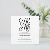 ニュートラモダンル、彼または彼女、ジェンダーの明かす 招待状 (スタンド正面)