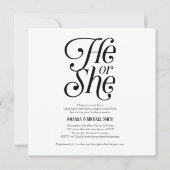 ニュートラモダンル、彼または彼女、ジェンダーの明かす 招待状 (正面)