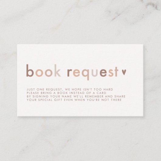 ニュートラモダンルOHベビー男女兼用ブックリクエスト エンクロージャーカード (正面)