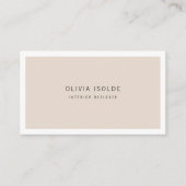 ニュートラユニークルクリームミニマルモダンラストボホトレンディー 名刺 (正面)