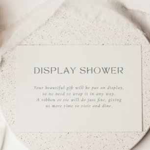 ニュートラルおよびグリーンのディスプレイシャワー エンクロージャーカード