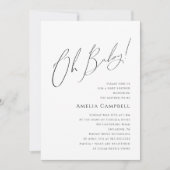 ニュートラルお洒落オベビー!フォトベビーシャワー 招待状 (正面)