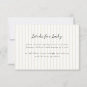 ニュートラルお洒落ダウンロード可能ベビーカード用ブック 招待状 (正面)