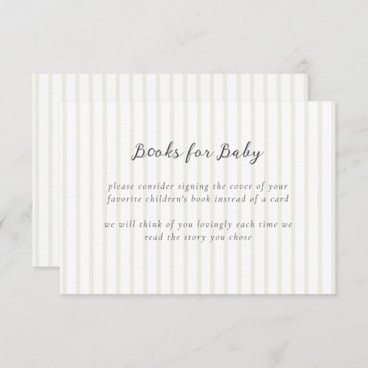 ニュートラルお洒落ダウンロード可能ベビーカード用ブック 招待状 (正面/裏面)