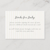 ニュートラルお洒落ベビーシャワーベビー用ブック エンクロージャーカード (正面)