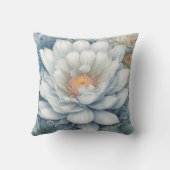 ニュートラルかわいらしアンドパステルダリア花模様ズバイアヴァ クッション (裏面)