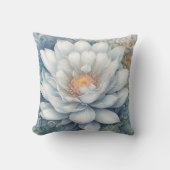 ニュートラルかわいらしアンドパステルダリア花模様ズバイアヴァ クッション (正面)