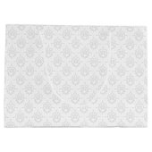 ニュートラルつる植物デコハート パターン（の模様が）ある ラージペーパーバッグ (裏面)