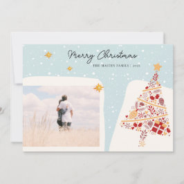 ニュートラルでスタイリッシュなホリデーウィッシュ フォト クリスマスカード