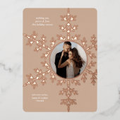 ニュートラルとバラ金ゴールドスノーフレーク写真 箔シーズンカード (正面)