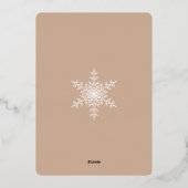 ニュートラルとバラ金ゴールドスノーフレーク写真 箔シーズンカード (裏面)