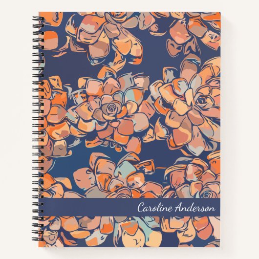 ニュートラルと海軍自然の名前の秋の植物学 ノートブック (正面)