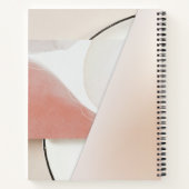 ニュートラルなアースカラーのモダン抽象 ノートブック (裏面)