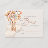 ニュートラルなクマの気球はクマの数を推測チケット エンクロージャーカード (正面)