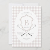 ニュートラルなゴルフのベビーシャワー招待状 招待状 (正面)