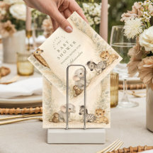 ニュートラルなサファリジャングル動物ベイビーシャワー