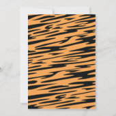 ニュートラルなトラの三つ子ベビーシャワー招待状 招待状 (裏面)