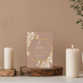 ニュートラルなトーンのボーホパンパスシャワー招待状 招待状