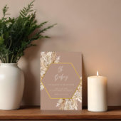 ニュートラルなトーンのボーホパンパスシャワー招待状 招待状