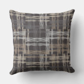 ニュートラルなブラウンのスロー枕 クッション (裏面)