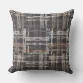 ニュートラルなブラウンのスロー枕 クッション (正面)