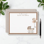 ニュートラルなベビーシャワーの感謝を伝えるカード ノートカード