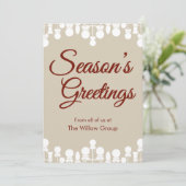 ニュートラルなホリデーカード | カスタムビジネスロゴ シーズンカード (スタンド正面)