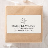 ニュートラルなミニマリストの中小企業の出荷 ラベル (インサイチュ)