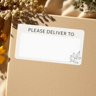 ニュートラルなミニマリスト配送先出荷 ラベル